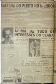 Página do jornal Correio do Ceará de outubro de 1958
