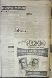 Página do jornal Correio do Ceará de outubro de 1958