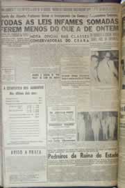 Página do jornal Correio do Ceará de outubro de 1958