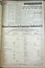 Página do jornal Correio do Ceará de agosto de 1959