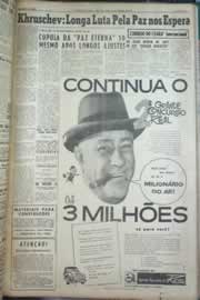 Página do jornal Correio do Ceará de outubro de 1959