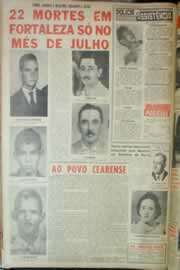 Página do jornal Correio do Ceará de agosto de 1962