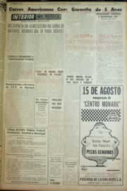 Página do jornal Correio do Ceará de agosto de 1962