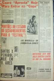 Página do jornal Correio do Ceará de agosto de 1962
