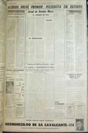 Página do jornal Correio do Ceará de setembro de 1962