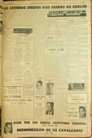 Página do jornal Correio do Ceará de outubro de 1962