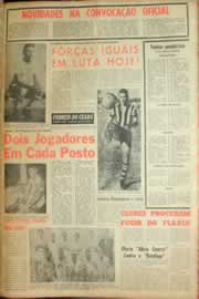 Página do jornal Correio do Ceará de outubro de 1962