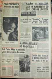 Página do jornal Correio do Ceará de julho de 1963