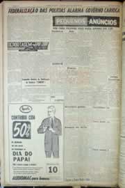 Página do jornal Correio do Ceará de agosto de 1963