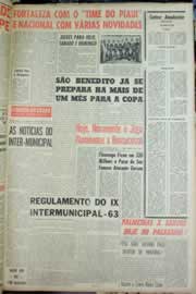 Página do jornal Correio do Ceará de agosto de 1963