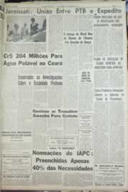 Página do jornal Correio do Ceará de agosto de 1963