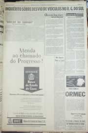 Página do jornal Correio do Ceará de agosto de 1963