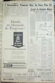 Página do jornal Correio do Ceará de agosto de 1963