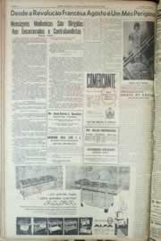 Página do jornal Correio do Ceará de agosto de 1963