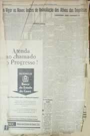 Página do jornal Correio do Ceará de agosto de 1963