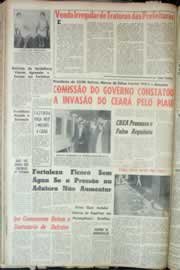 Página do jornal Correio do Ceará de agosto de 1963