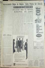 Página do jornal Correio do Ceará de agosto de 1963