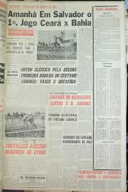 Página do jornal Correio do Ceará de setembro de 1963