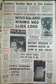 Página do jornal Correio do Ceará de julho de 1964
