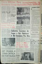 Página do jornal Correio do Ceará de julho de 1964