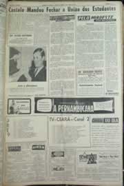 Página do jornal Correio do Ceará de julho de 1964