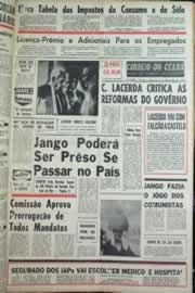 Página do jornal Correio do Ceará de julho de 1964