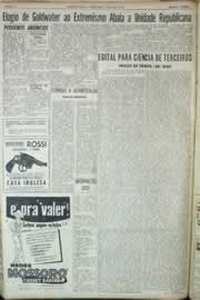 Página do jornal Correio do Ceará de julho de 1964