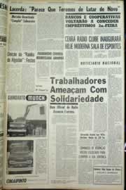 Página do jornal Correio do Ceará de agosto de 1964