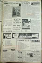 Página do jornal Correio do Ceará de agosto de 1964