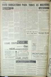 Página do jornal Correio do Ceará de agosto de 1964