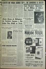 Página do jornal Correio do Ceará de agosto de 1964