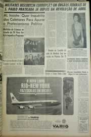 Página do jornal Correio do Ceará de agosto de 1964