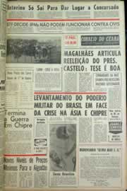 Página do jornal Correio do Ceará de agosto de 1964