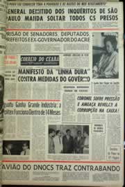 Página do jornal Correio do Ceará de agosto de 1964