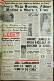 Página do jornal Correio do Ceará de agosto de 1964