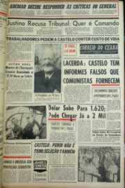 Página do jornal Correio do Ceará de agosto de 1964