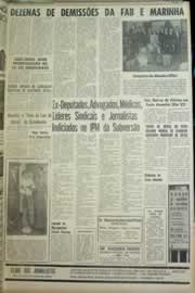 Página do jornal Correio do Ceará de agosto de 1964
