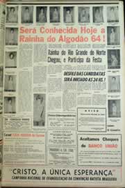 Página do jornal Correio do Ceará de agosto de 1964