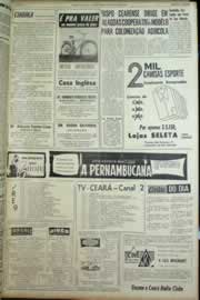 Página do jornal Correio do Ceará de agosto de 1964