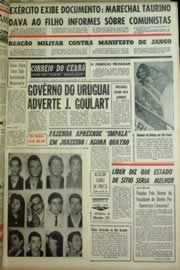 Página do jornal Correio do Ceará de agosto de 1964