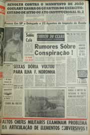 Página do jornal Correio do Ceará de agosto de 1964
