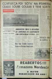 Página do jornal Correio do Ceará de agosto de 1964