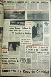 Página do jornal Correio do Ceará de setembro de 1964