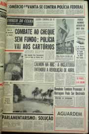 Página do jornal Correio do Ceará de setembro de 1964