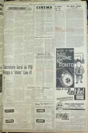 Página do jornal Correio do Ceará de agosto de 1965