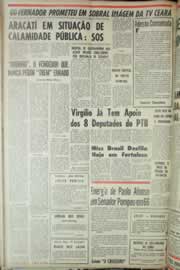 Página do jornal Correio do Ceará de agosto de 1965