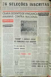 Página do jornal Correio do Ceará de agosto de 1965