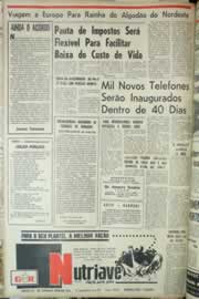 Página do jornal Correio do Ceará de agosto de 1965