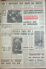 Página do jornal Correio do Ceará de abril de 1967