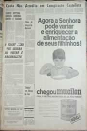 Página do jornal Correio do Ceará de maio de 1967